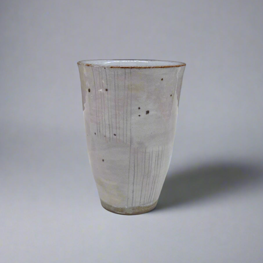 Maruko Linear Stripe Tall Ceramic Cup