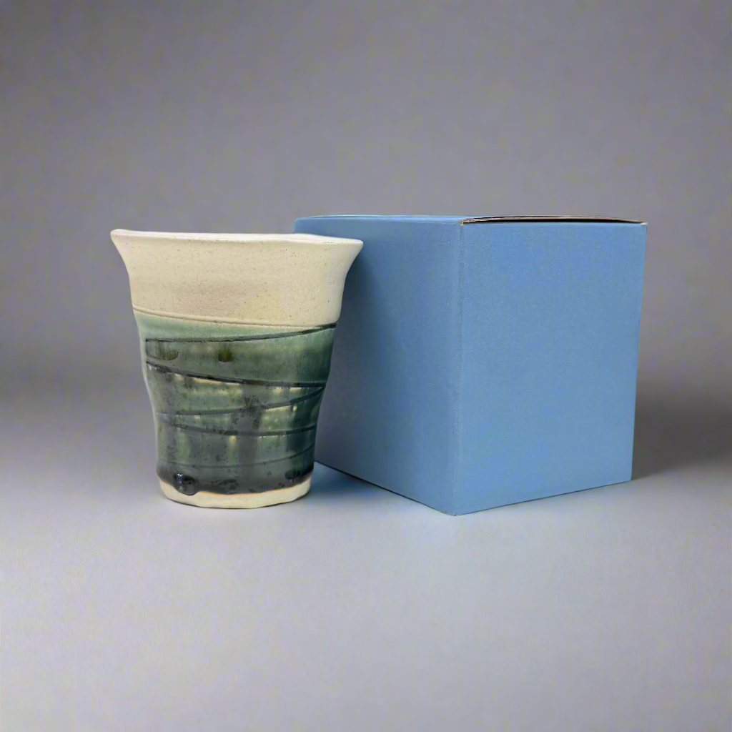 Maruko Artistic Green Glazed Cup