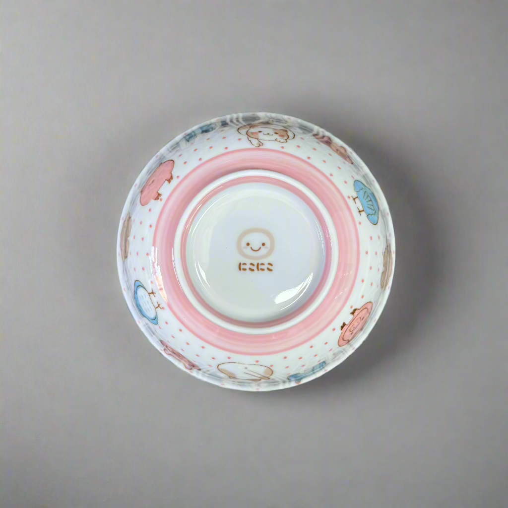 MIno-ware Pink Animal Donburi Bowl
