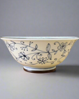 Mino-ware Fine Line Flowers Ramen Bowl