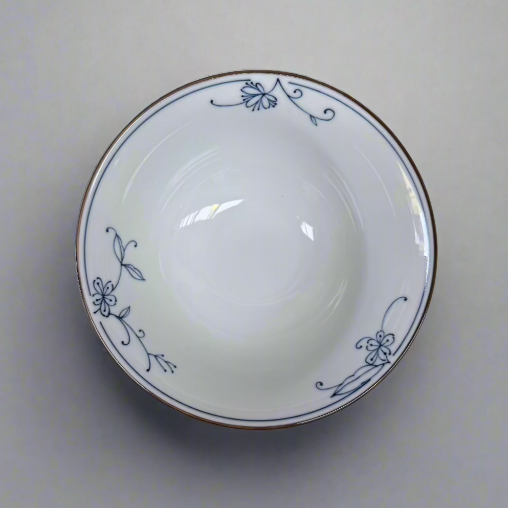 Mino-ware Fine Line Flowers Ramen Bowl