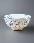 Mino-ware Fine Line Flowers Donburi Bowl