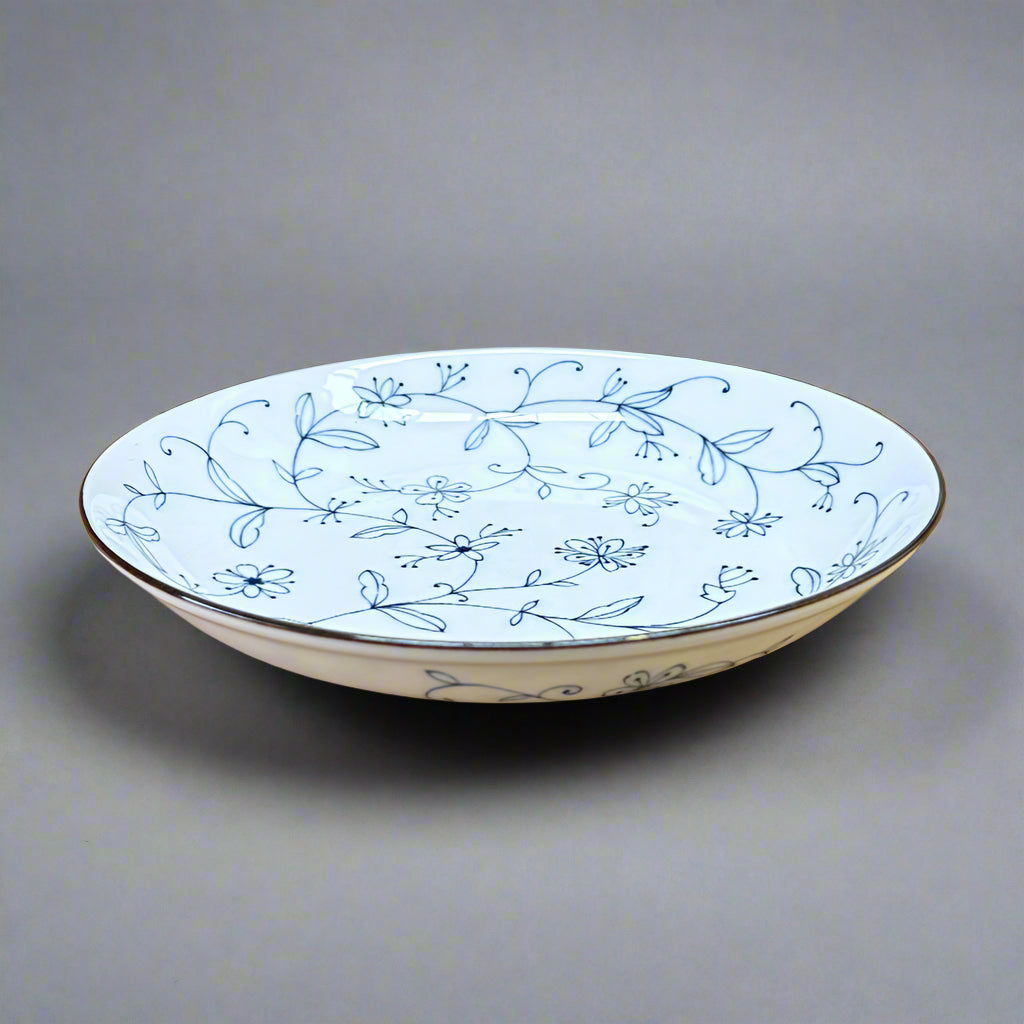 Mino-ware Fine Line Flowers Dinner Plate