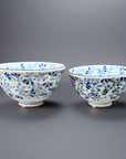 Mino-ware Sprout Pattern Rice Bowl