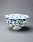 Mino-ware Sprout Pattern Rice Bowl