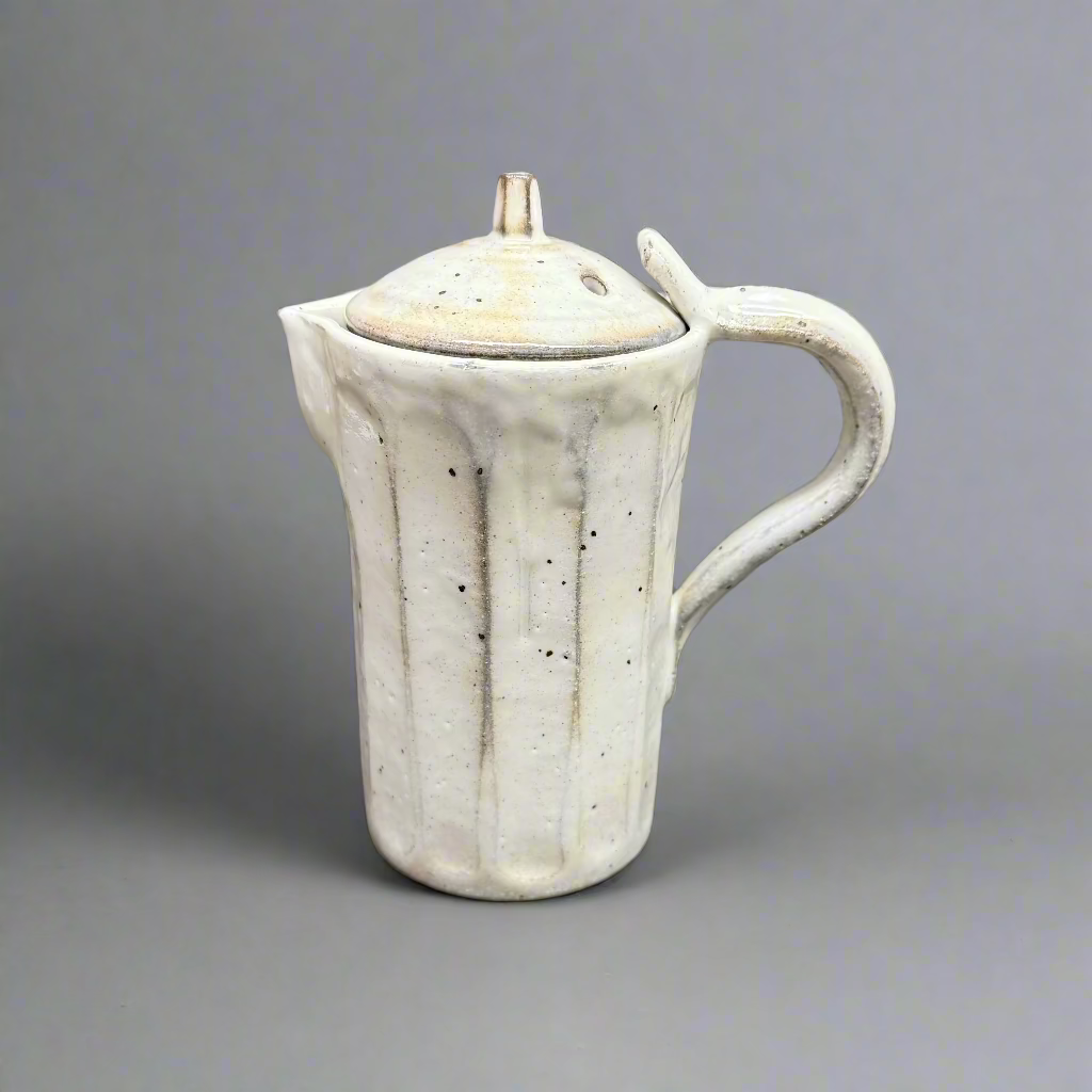 Fukui Craft White Angled Sake Pitcher