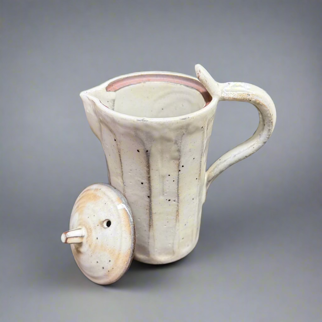 Fukui Craft White Angled Sake Pitcher
