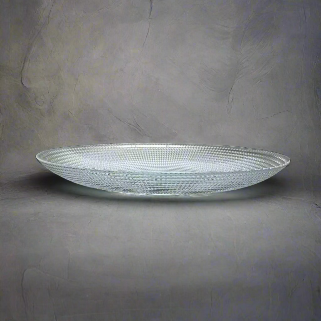 Seito Oval Glass Serving Plate 33cm