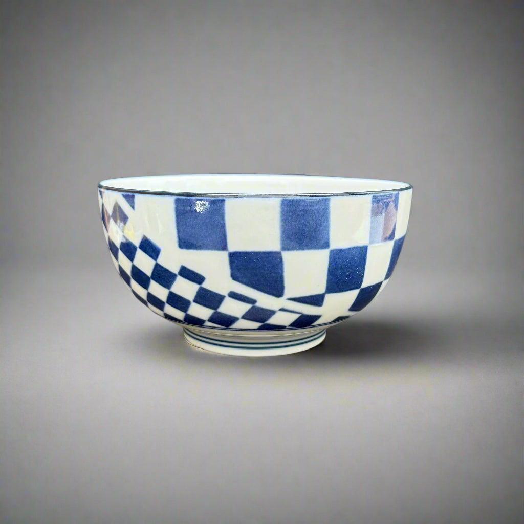 Fukui Craft Blue Checkered Dining Set 4pcs
