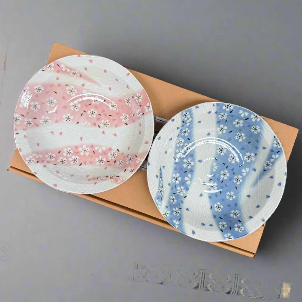 Fukui Craft Cherry Blossom Plate Pair Set