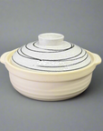 Mino-ware Black and White Clay Pot