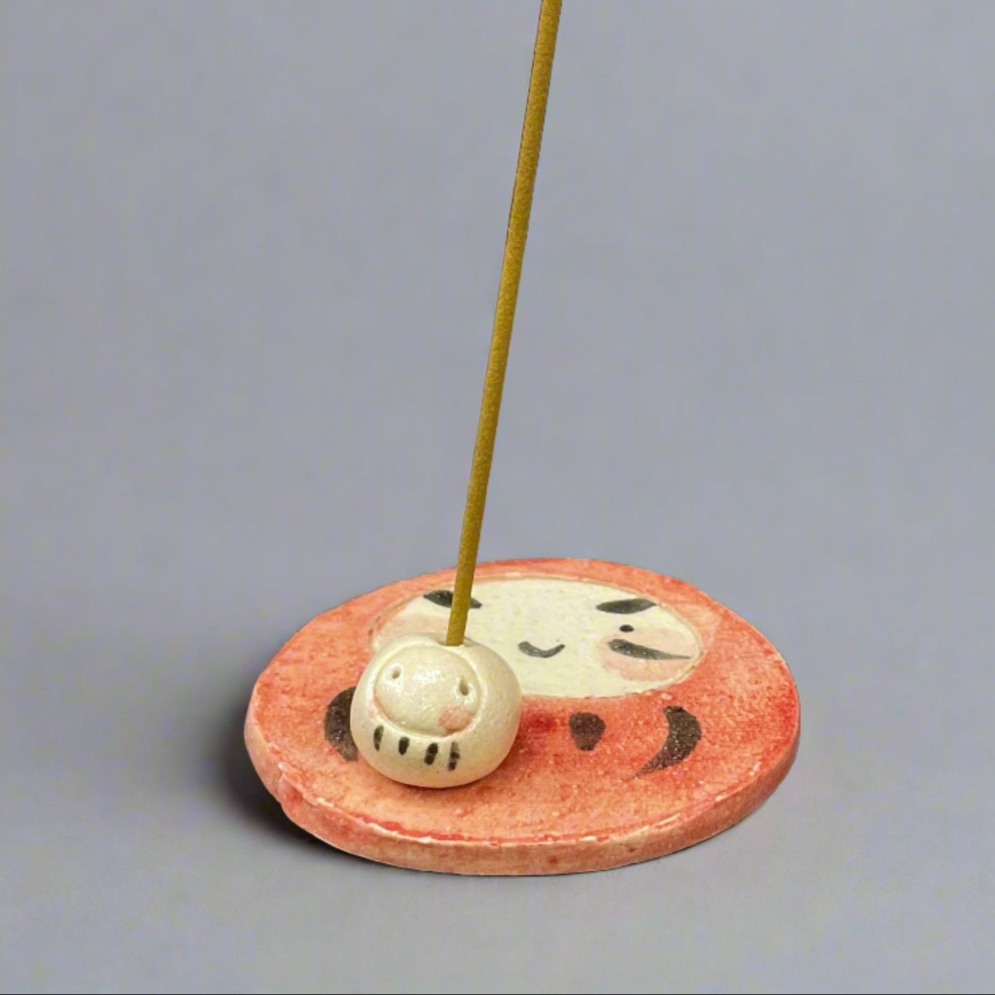 Kanesan Incense holder(red and white daruma)