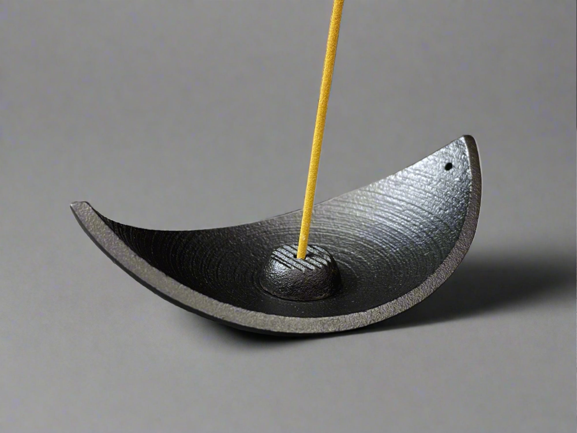 Cast Iron Incense Holder - Bamboo Boat