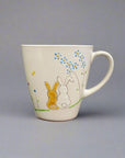 Kutani-ware Rabbits Mug White