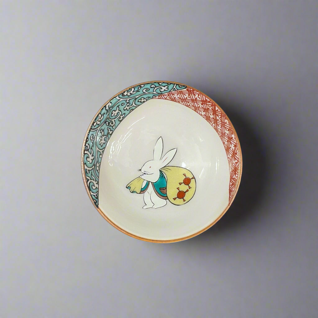 Kutani-ware Rabbit Sake Cup