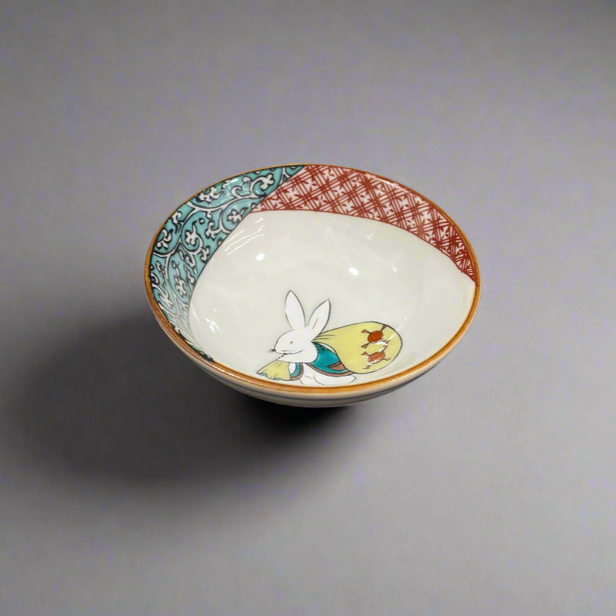 Kutani-ware Rabbit Sake Cup