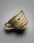 Shigaraki Black Persimmon Coffee Cup & Saucer