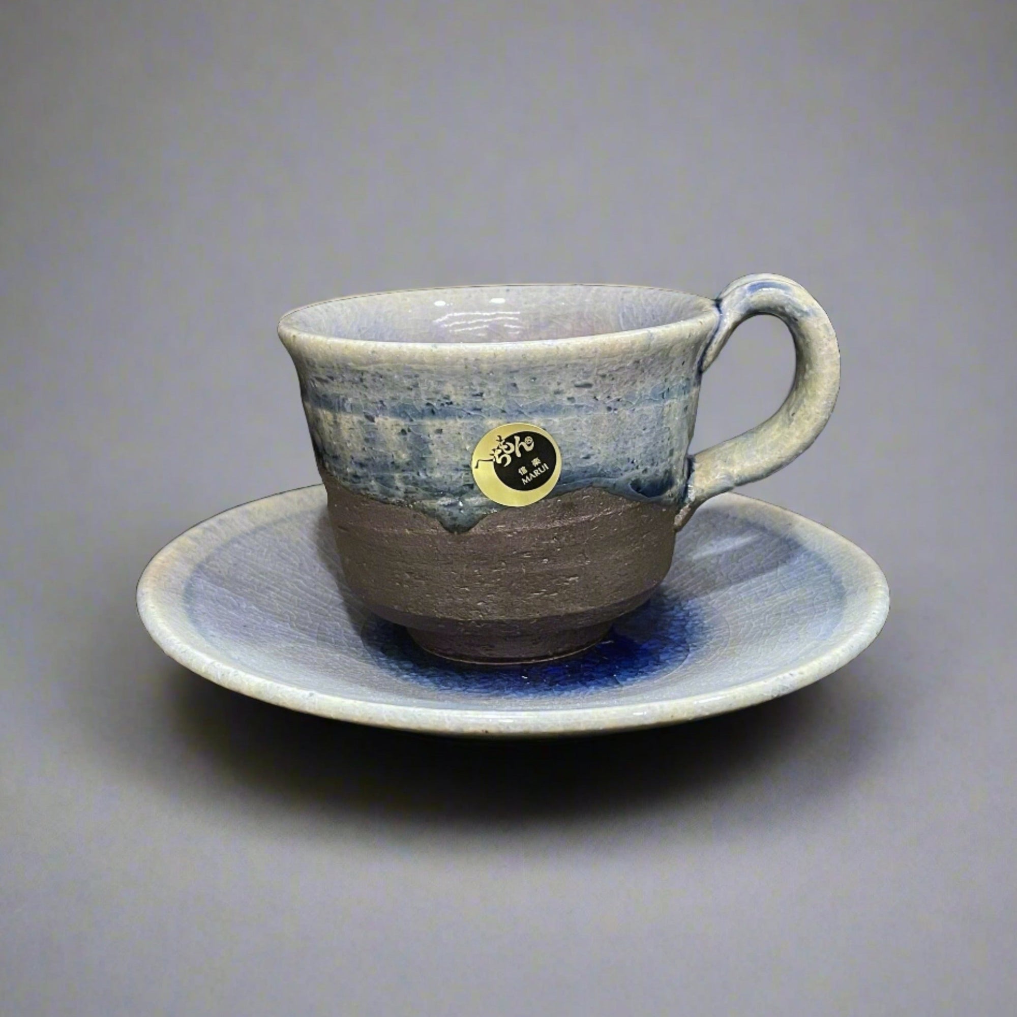 Shigaraki-ware Iwashimizu Coffee Cup & Dish