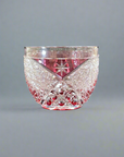 Haku Edo Kiriko Crystal Sake Glass - Kaika 開花 (Red)