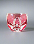 Haku Edo Kiriko Crystal Sake Glass - Kaika 開花 (Red)