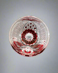 Haku Edo Kiriko Crystal Sake Glass - Kaika 開花 (Red)
