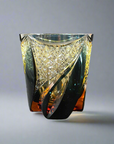 Old Fashioned Whisky Glass by Kosho Nemoto - Harp (Amber Blue)