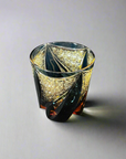 Old Fashioned Whisky Glass by Kosho Nemoto - Harp (Amber Blue)