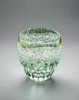 Toa Glass Edo Kiriko Whisky Glass by Satoshi Nabetani - Sunflower 向日葵 (Green)