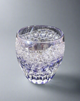 Toa Glass Edo Kiriko Whisky Glass by Satoshi Nabetani - Sunflower 向日葵 (Purple)