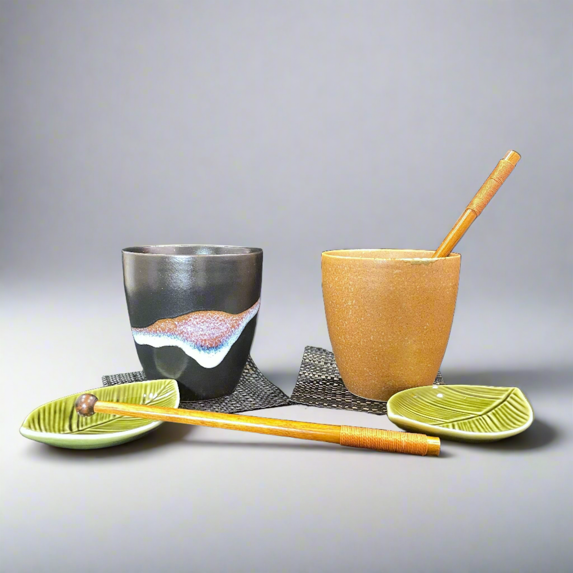 Mino-ware Tea Cup Set - Two Colors