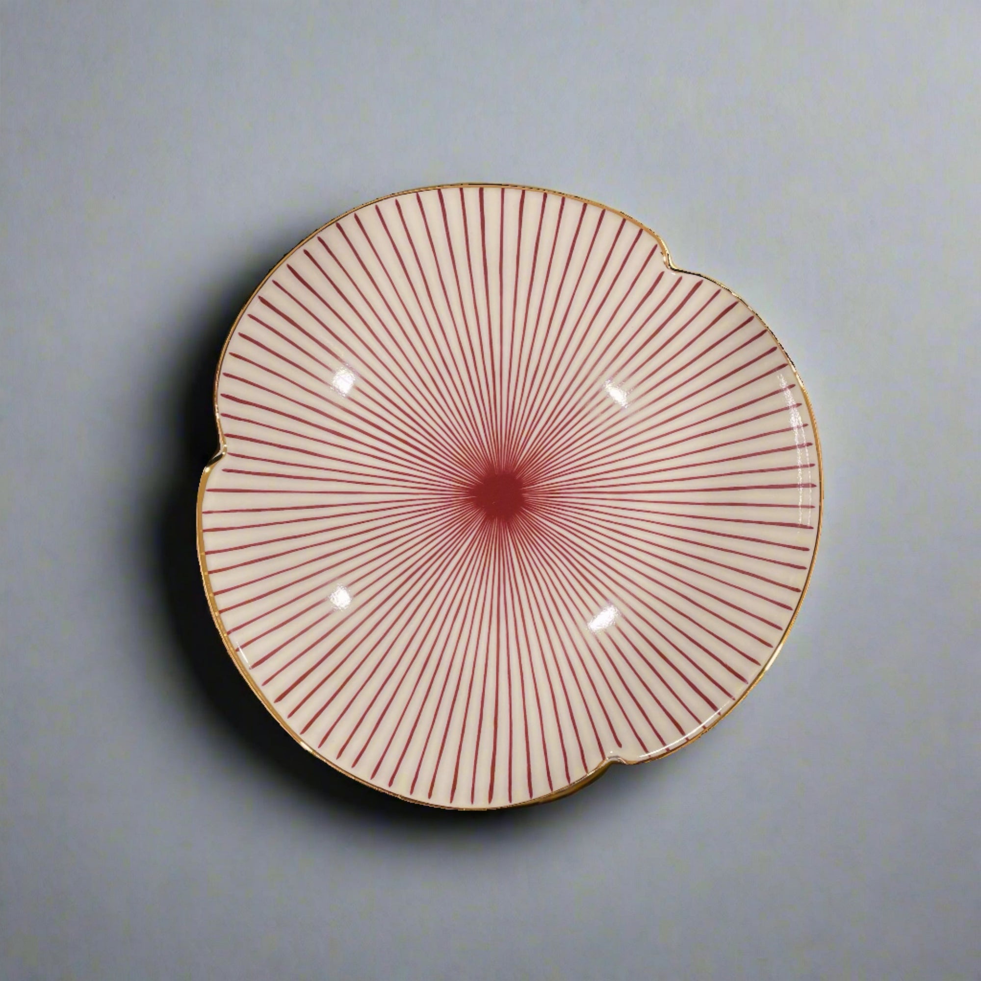 Fukui Craft Red Three-split Plate