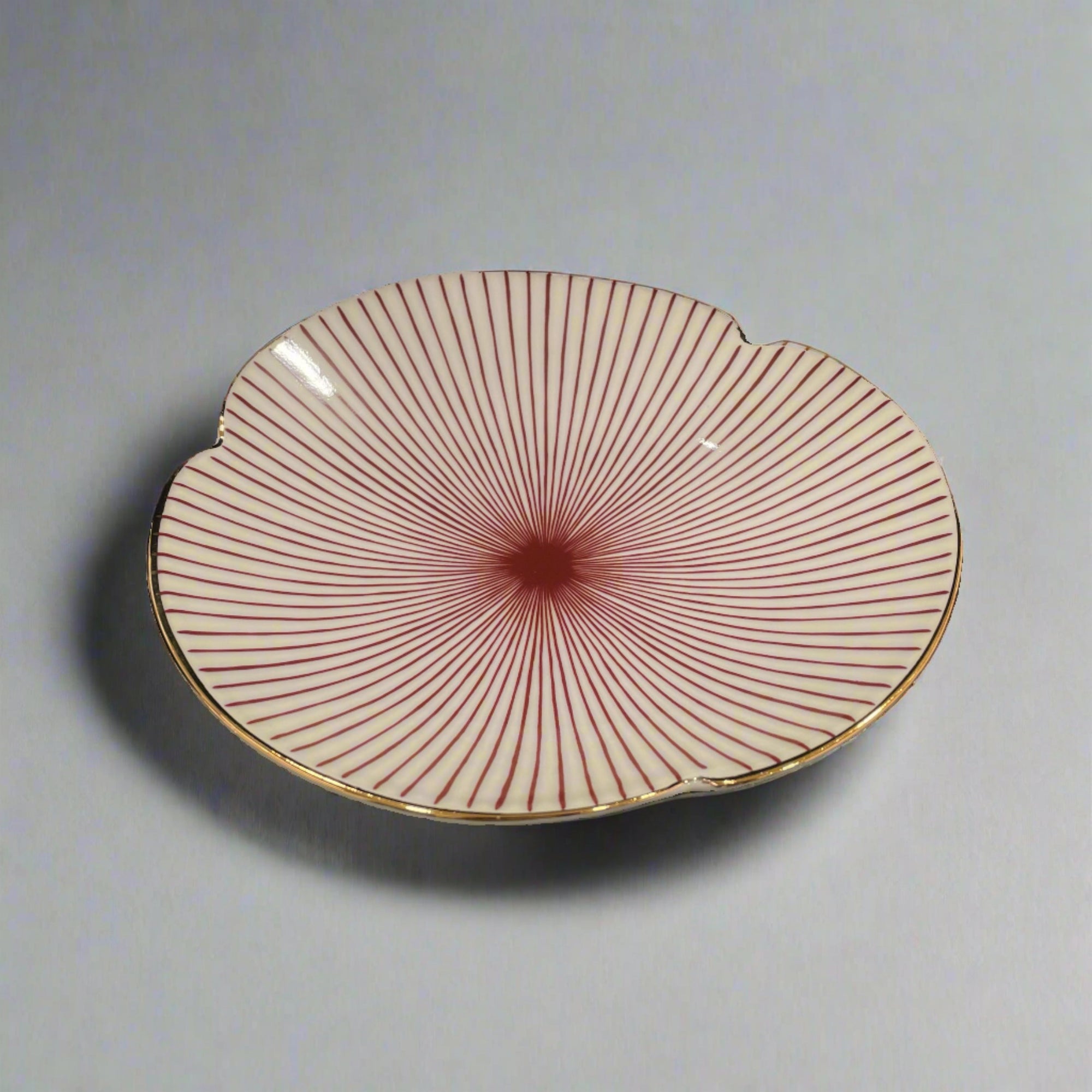 Fukui Craft Red Three-split Plate