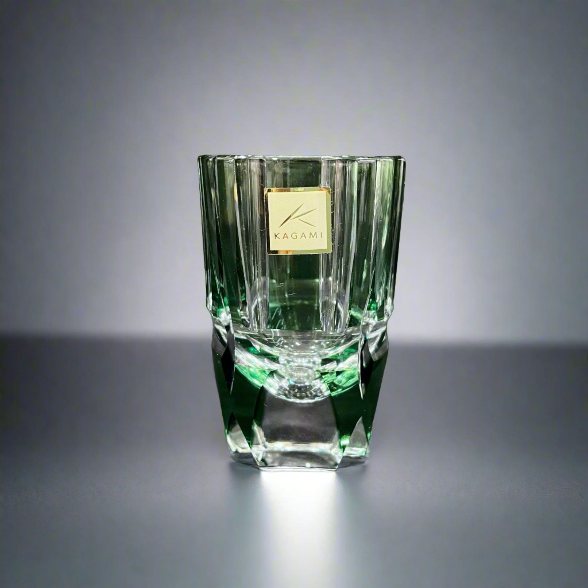 Kagami Edo Kiriko Sake Glass Set - Bamboo Stem 竹の膳