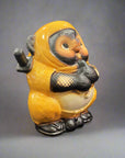 Shigaraki-ware Ninja Tanuki Statue Large - Yellow