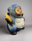 Shigaraki-ware Ninja Tanuki Statue Large - Blue