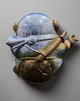 Shigaraki-ware Ninja Tanuki Statue Large - Blue