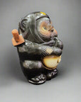 Shigaraki-ware Ninja Tanuki Statue Small - Black