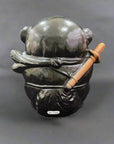 Shigaraki-ware Ninja Tanuki Statue Small - Black