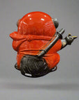 Shigaraki-ware Ninja Tanuki Statue Small - Red