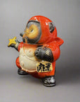 Shigaraki-ware Ninja Tanuki Statue Small - Red