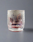 Edo Kiriko Whisky Glass by Junichi Nabetani - Morpho Butterfly 艶舞 (Pink & Purple)