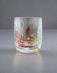 Edo Kiriko Whisky Glass by Junichi Nabetani - Morpho Butterfly 艶舞 (Pink & Yellow)