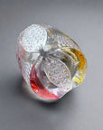Edo Kiriko Whisky Glass by Junichi Nabetani - Morpho Butterfly 艶舞 (Pink & Yellow)