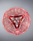 Edo Kiriko Rock Glass by Tatsuya Nemoto - Pink Butterfly