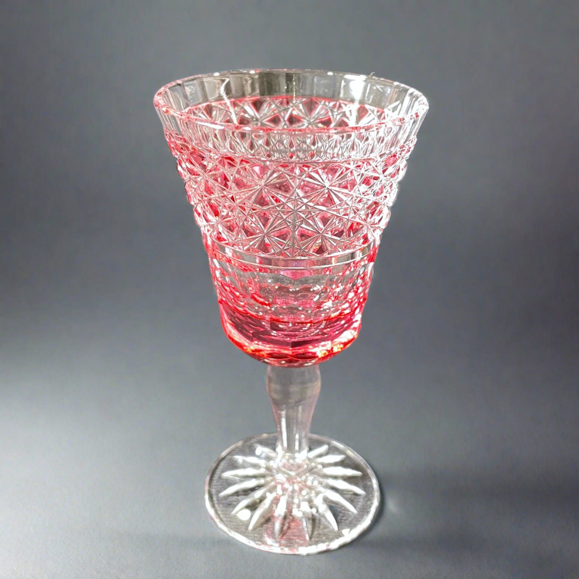 Edo Kiriko Crystal Sake Glass by Toshio Takizawa