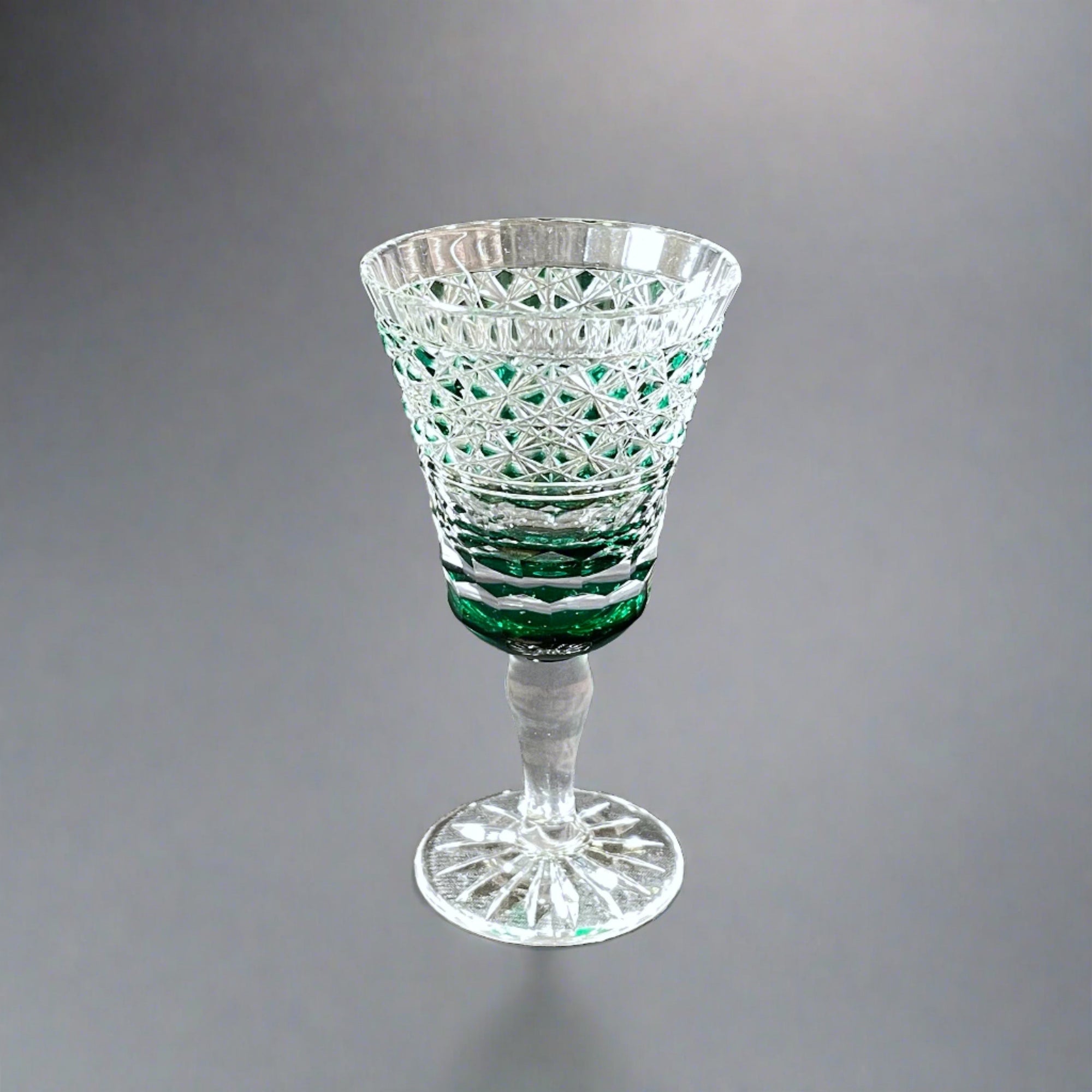 Edo Kiriko Crystal Sake Glass by Toshio Takizawa