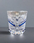 Kagami Rock Glass Pair Set - Chrysanthemum Basket Weave & Fish Scales 菊籠目に魚子紋