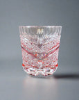 Kagami Rock Glass Pair Set - Chrysanthemum Basket Weave & Fish Scales 菊籠目に魚子紋