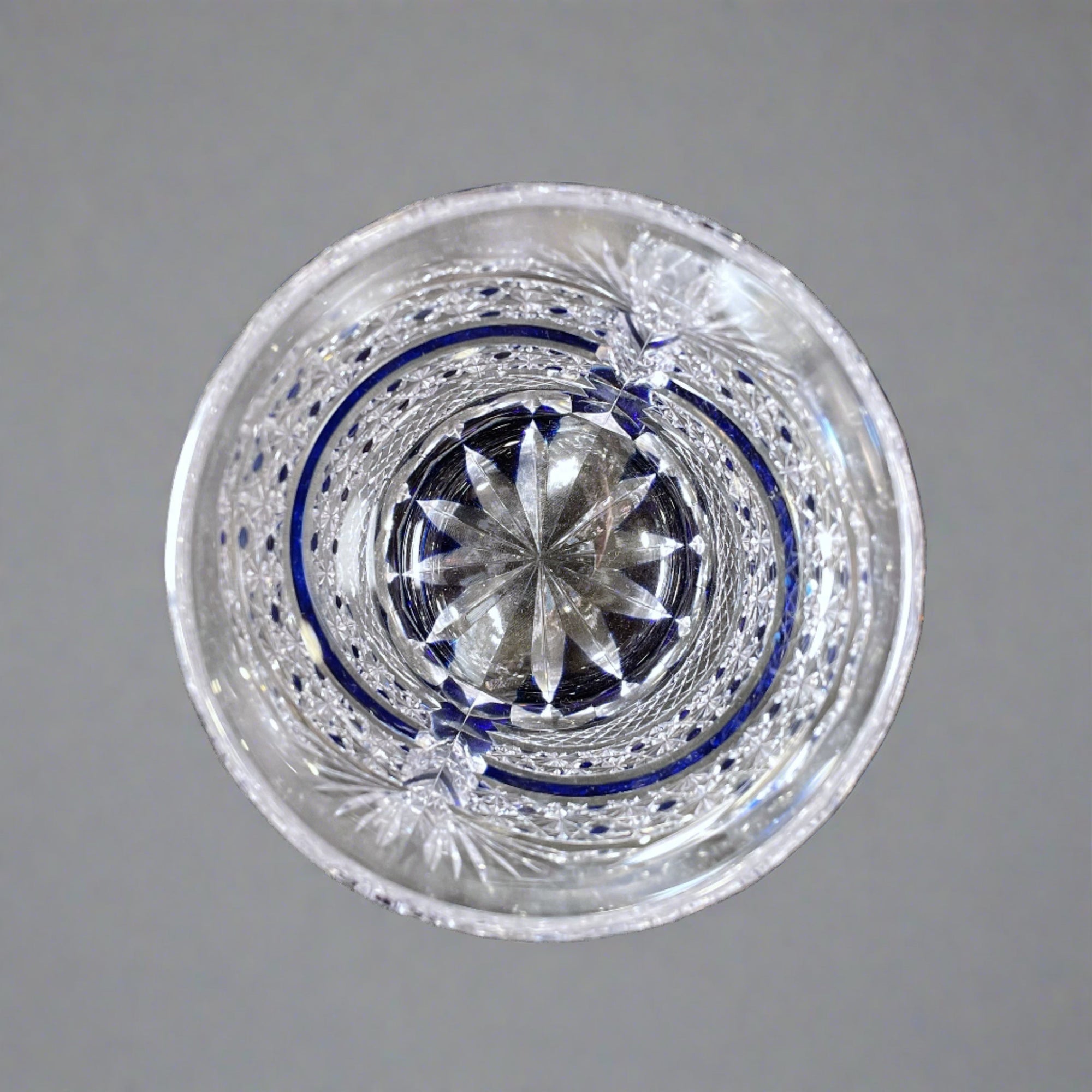 Kagami Rock Glass Pair Set - Chrysanthemum Basket Weave & Fish Scales 菊籠目に魚子紋