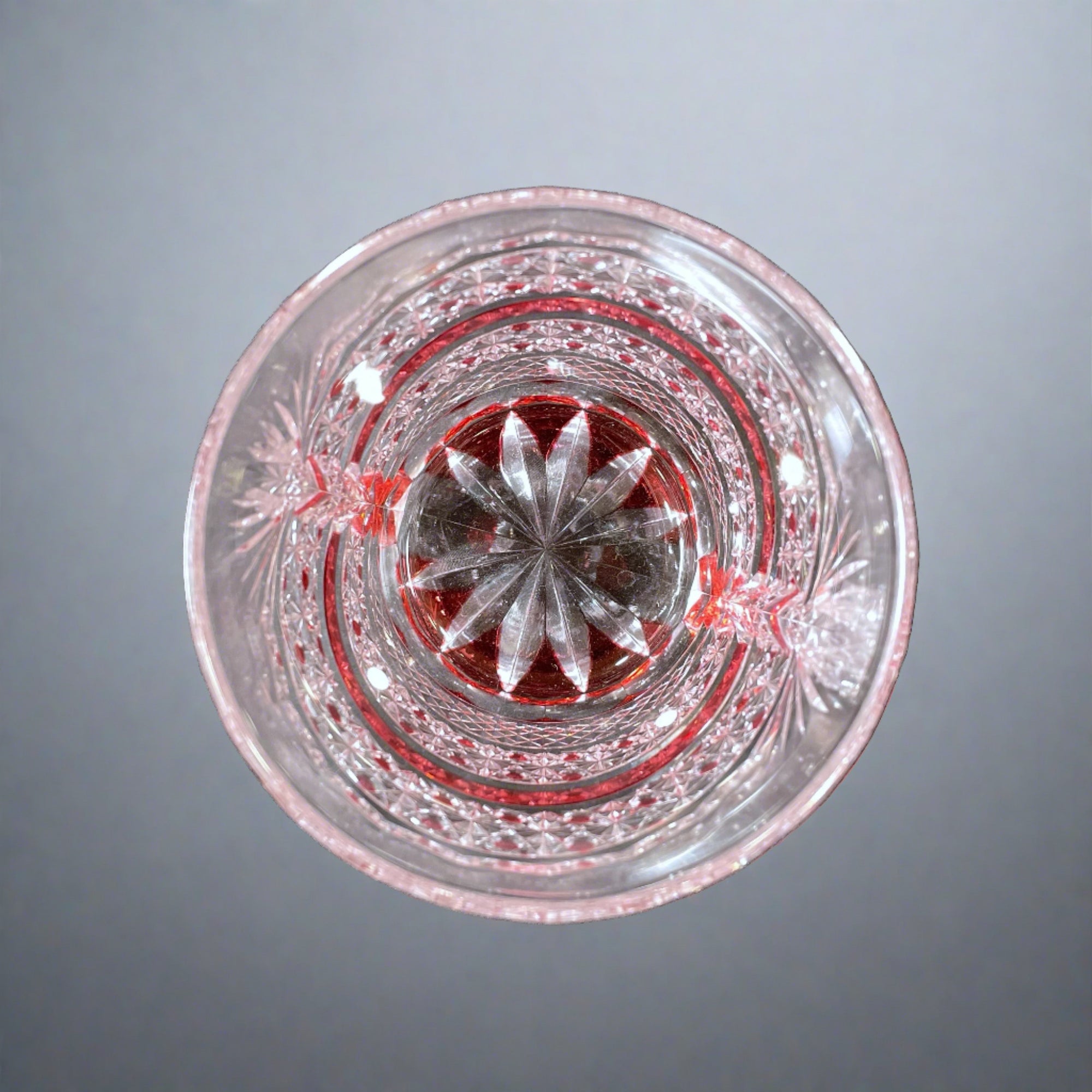 Kagami Rock Glass Pair Set - Chrysanthemum Basket Weave & Fish Scales 菊籠目に魚子紋